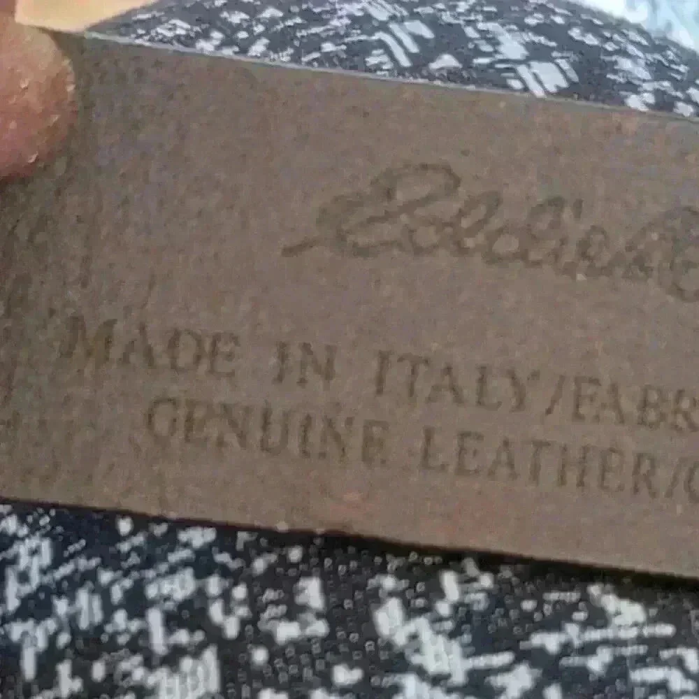 Eddie Bauer Brown Leather Belt Vintage Made In Italy Size Small